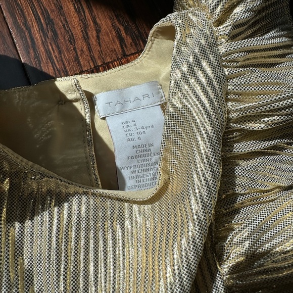 Gold Tahari Toddler Dress NWT - Picture 8 of 8